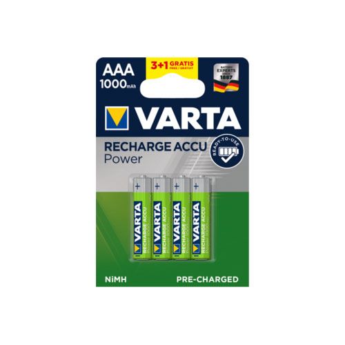 Varta oplaadbare AAA batterijen tbv WatchBP O3