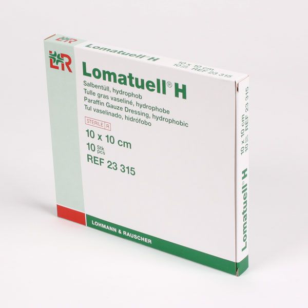 Lomatuell H vaseline gaasverband 10x10cm