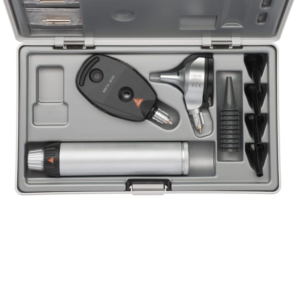 Heine Beta 400 diagnostiekset inclusief 3,5 volt NT 4 tafellader en hard etui