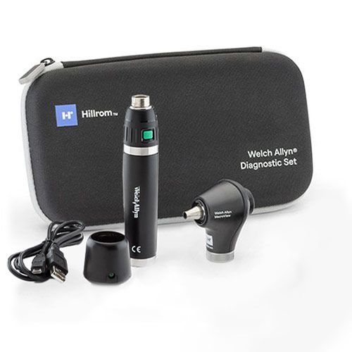 Welch Allyn Macroview set met Li-Ion USB handvat en etui