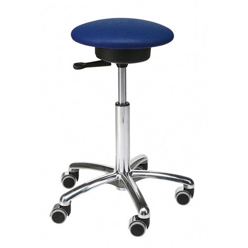 Tabouret Swing verrijdbaar chroom donkerblauw