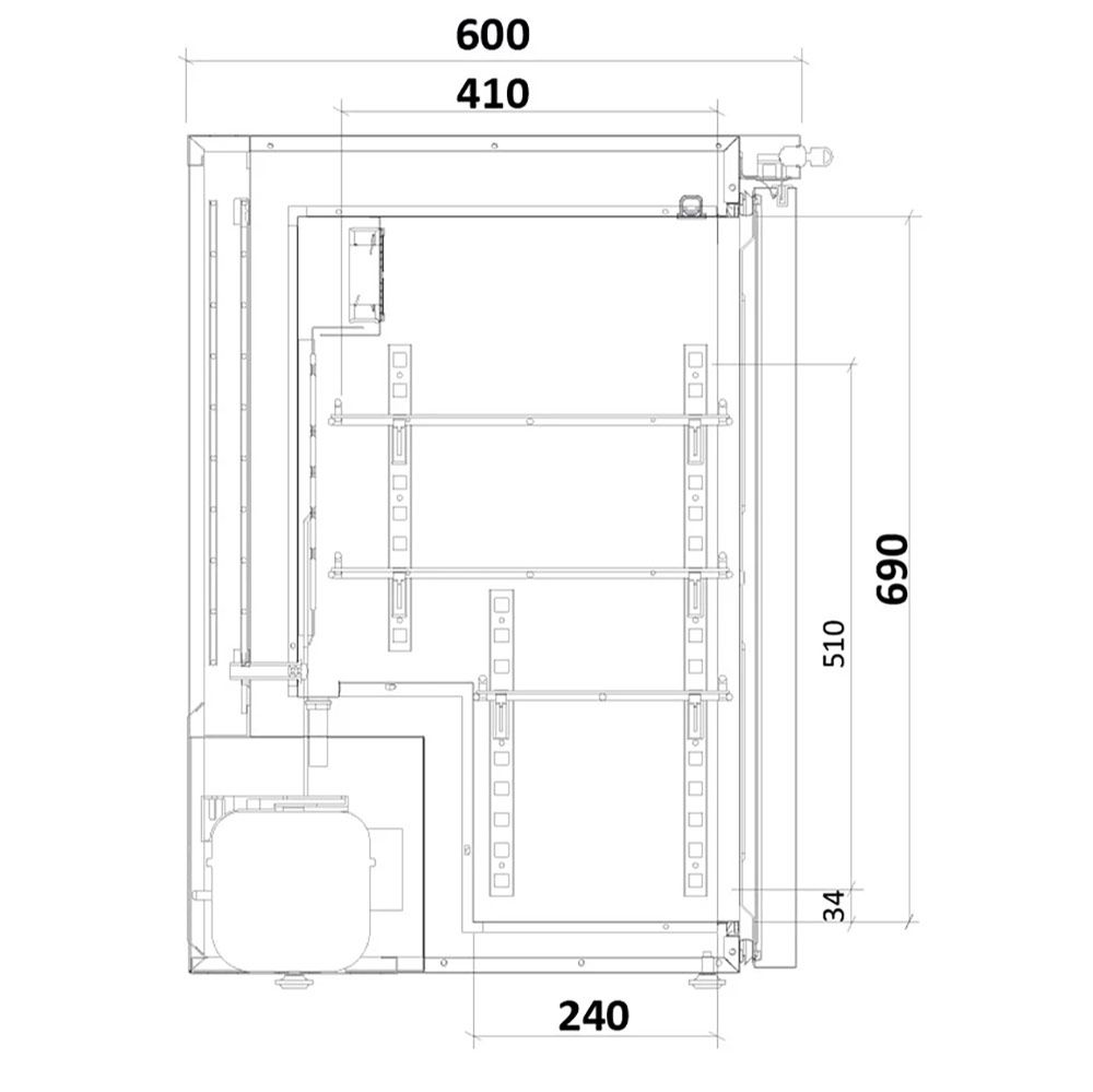 Medifridge koelkast MF140L DIN58345 - deur rechts
