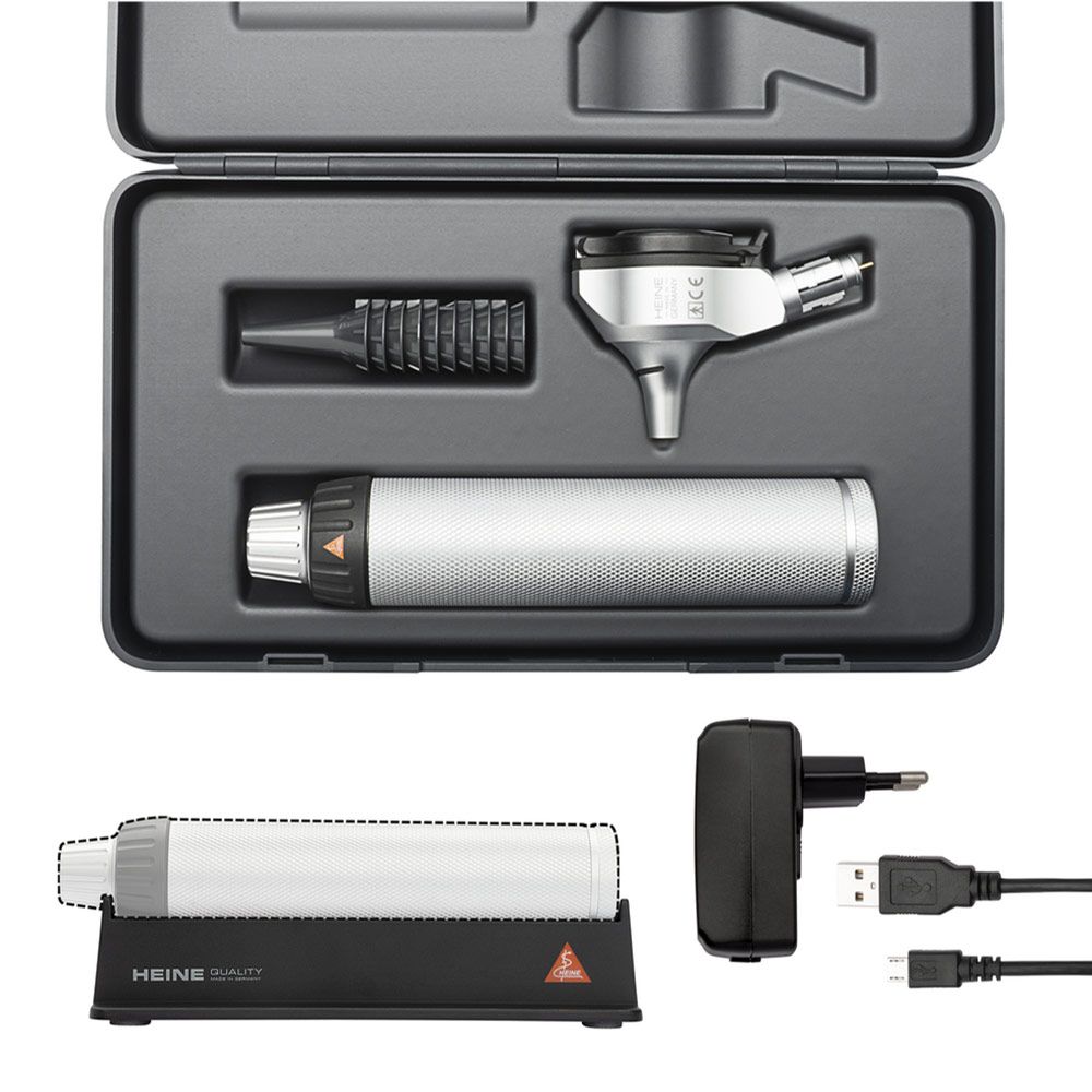 HEINE Beta 400 LED F.O otoscoopset USB