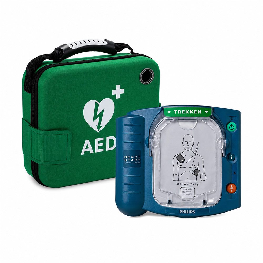 Philips Heartstart HS1 AED inclusief groene tas