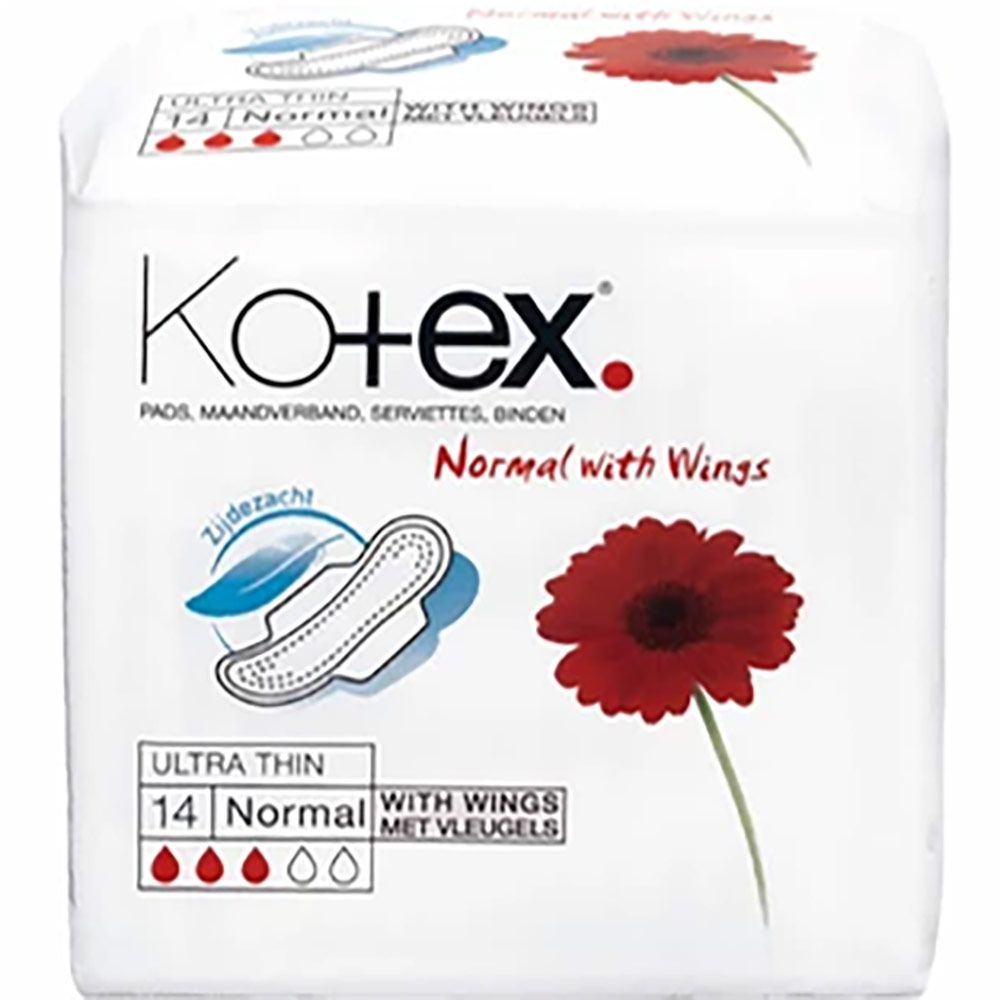 Kotex ultra dun maandverband normaal plus met vleugels