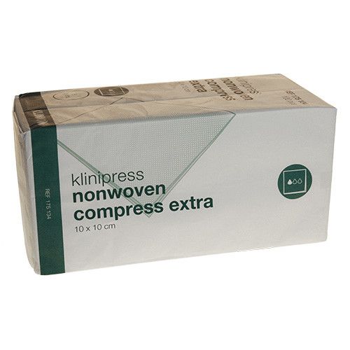 Klinion kompres extra nonwoven 10 x 10cm 8-laags