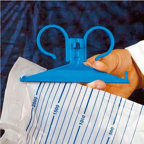 Bedhanger blauw kunststof, 10 stuks