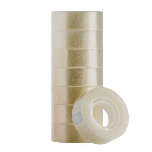 Plakband 19mm x 33m transparant 8 stuks