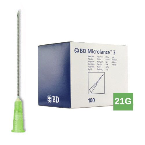 BD Microlance injectienaalden 21G 0.8 x 25mm groen