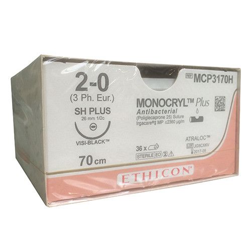 Ethicon Monocryl Plus 2-0 JB VB 70cm MCP3170H