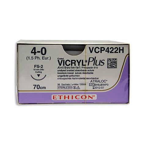 Ethicon Vicryl 4-0 70cm nld FS-2 V422H