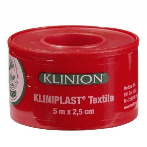 Klinion Kliniplast Textile hechtpleister 5m x 2.5cm