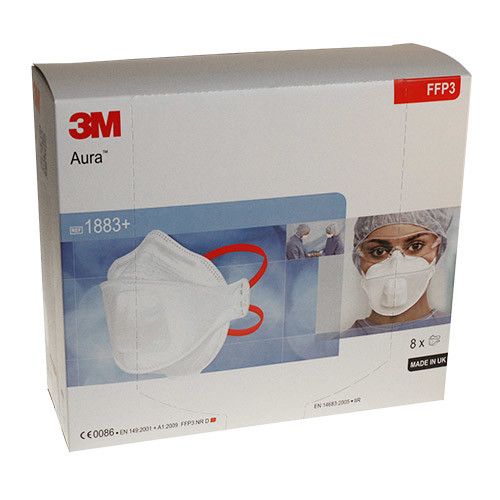 3M Aura 1883 mondmasker FFP3 met beschermd ventiel - EN 149