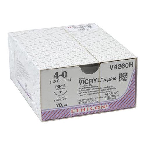 Ethicon Vicryl rapide 4-0 70cm PS-2S  V4260H