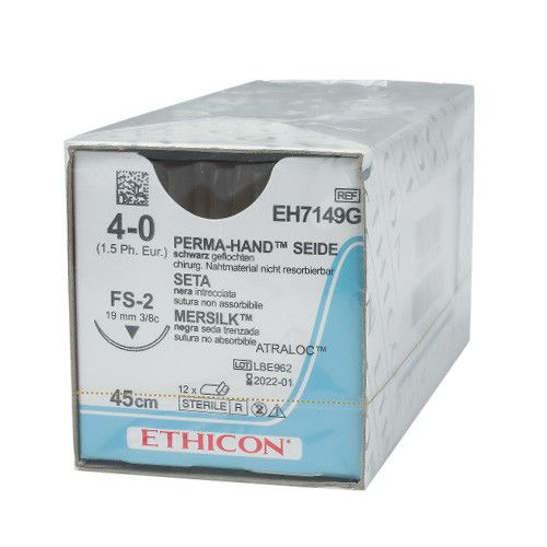 Ethicon Zijde 4-0 zwart 45cm nld FS-2 EH7149G