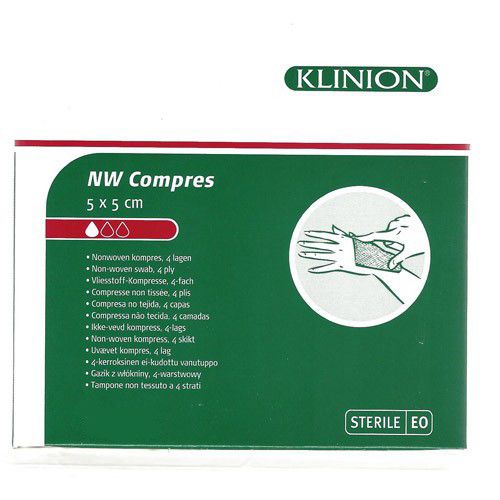 Klinion NW compres 5 x5 cm steriel