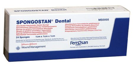 Spongostan dentaal 1 x 1 x 1cm steriel