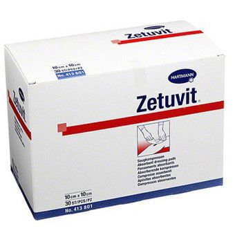 Zetuvit absorberend kompres 10x10cm niet steriel 